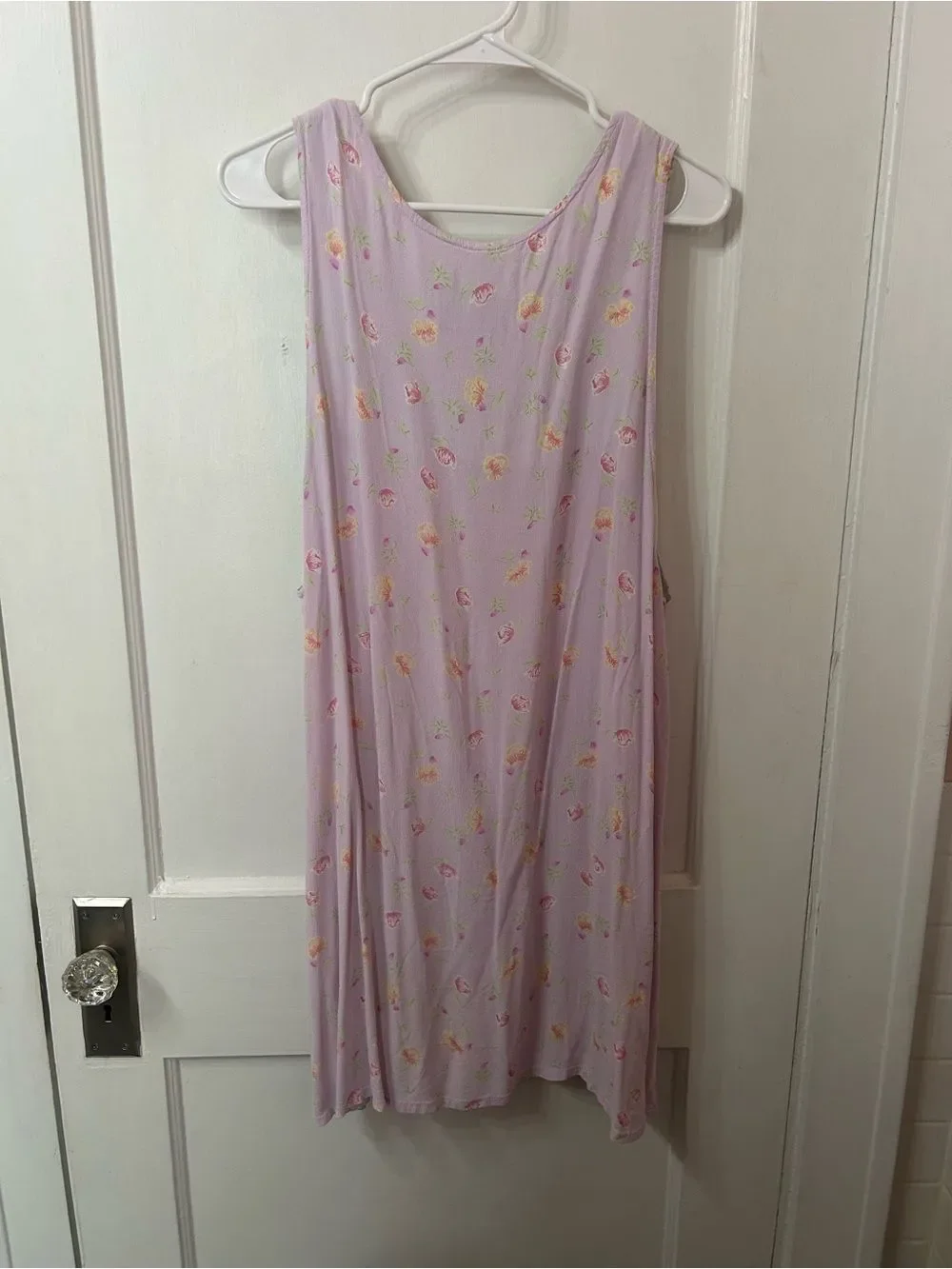 vintage Pastel Floral Layered Tank Dress